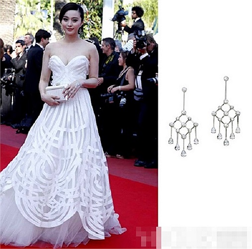 Luôn tỏa sáng mỗi khi xuất hiện trên thảm đỏ bằng những phụ kiện đính kim cương lấp lánh.