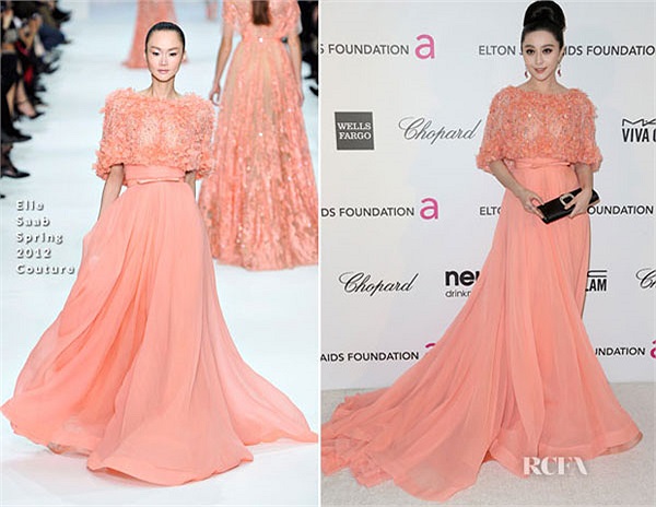 Váy hiệu Elie Saab.