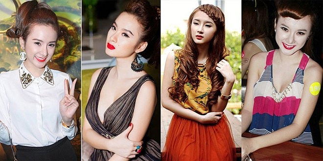 Angela Phương Trinh từng có khoảng thời gian làm 'bà mẹ đích thực' vì những lớp phấn trang điểm khiến cô già hơn rất nhiều so với lứa tuổi 18. Bởi vậy mỗi lần để mặt mộc, Phương Trinh nhận được nhiều lời khen từ người hâm mộ. 