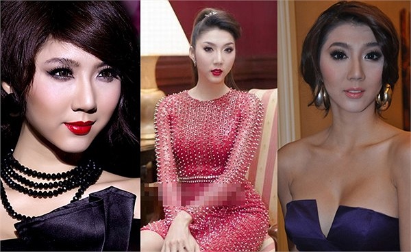 Cùng với sự biến đổi thường xuyên của gương mặt, người mẫu Ngọc Quyên không ít lần gây choáng vì make up quá đà. 