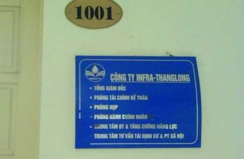 Biển hiệu công ty tại trụ sở chính ở Hà Nội.