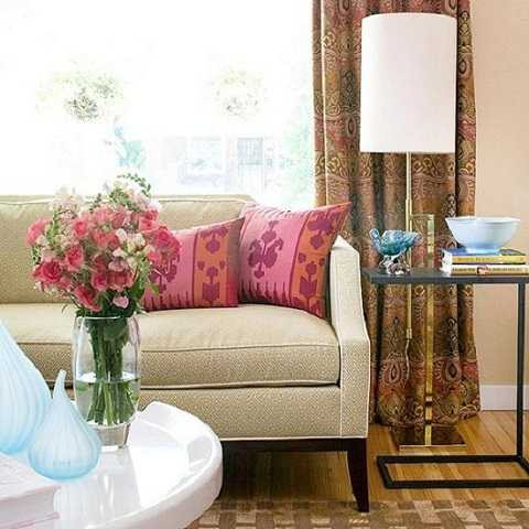 nội thất màu hồng