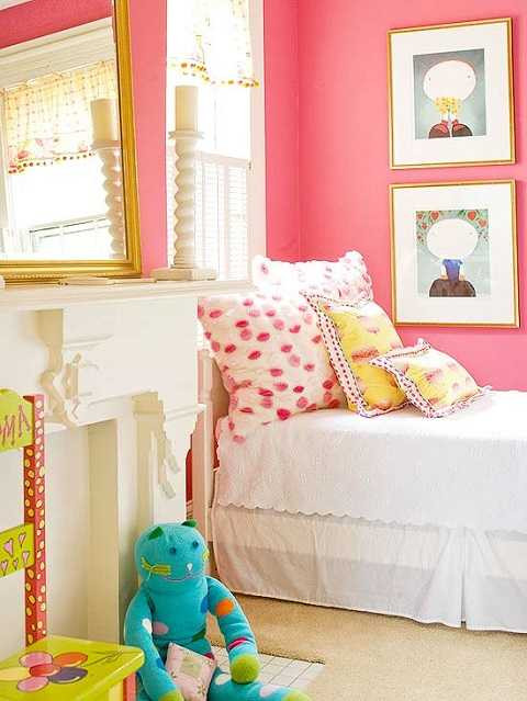 nội thất màu hồng