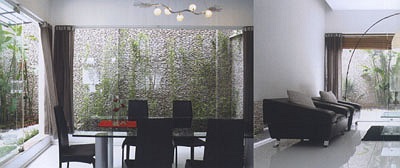 Đặc biệt, tại phòng khách, thiên nhiên sống động được sắp đặt một cách khéo léo, tài tình, tạo cảm giác ngồi trong nhà mà như giữa sân đầy nắng.