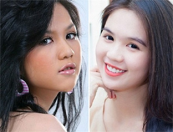 Từ làn da ngăm đen, gương mặt thiếu những đường nét gọn gàng, Ngọc Trinh nhanh chóng thay đổi.