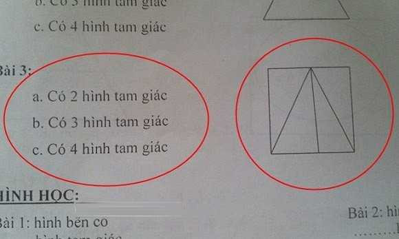 Bài Toán lớp 3 gây tranh cãi.