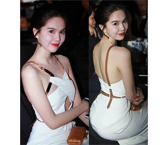 Ngọc Trinh cũng là người đẹp tiên phong cho xu hướng 'thời trang trắng'. 