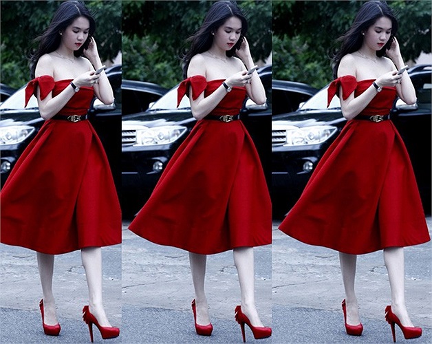 Ngọc Trinh làm nên 'cơn sốt' váy trễ vai.