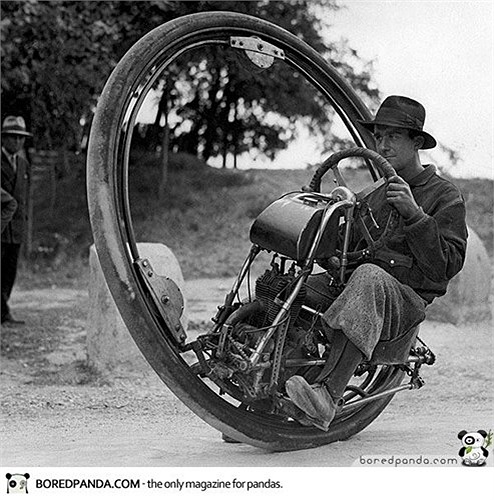 The unicycle was invented by M. Goventosa de Udine in 1931. It can travel up to 150 km/h.