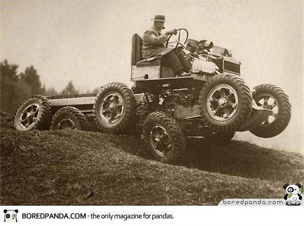 The all-terrain vehicle, the forerunner of the field vehicle, was invented in England in 1936.   