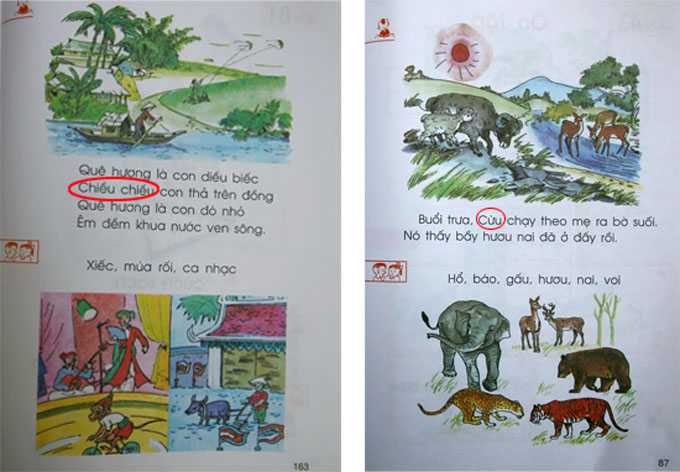 sách giáo khoa tiếng Việt sai