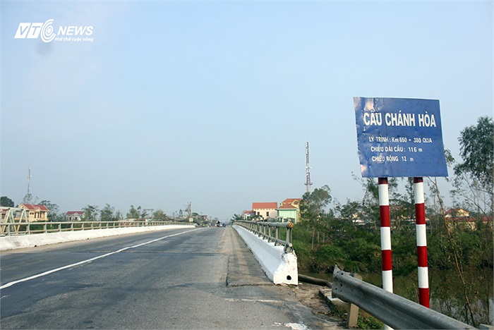 Cầu Chánh Hòa, điểm đầu của xã Đại Trạch.