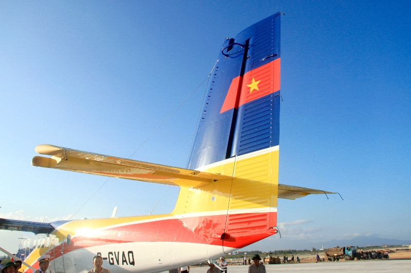 Sải cánh sau thủy phi cơ DHC-6. Ảnh: Duy Khánh 