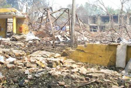 Vụ nổ đã san phẳng một phần nhà máy Z121.