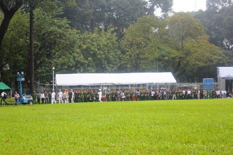 viếng Đại tướng Võ Nguyên Giáp, Hội trường Thống nhất, TP.HCM