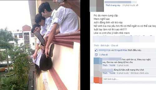 Thả bạn gái ra ngoài ban công