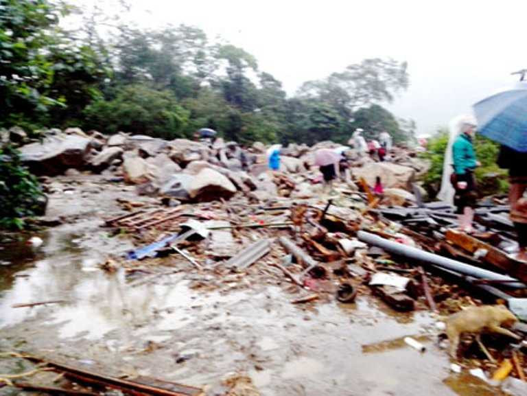 can hồ a, huyện sa pa, lũ quét