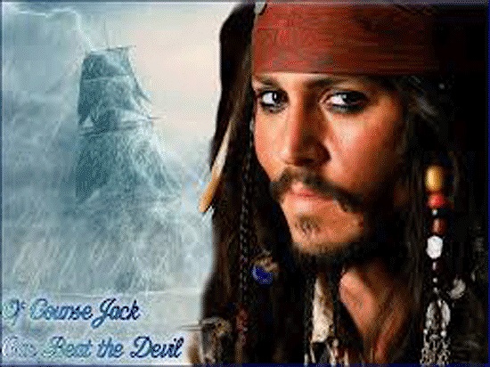 Johnny Depp trong vai truyền trưởng Jack Sparrow, một tên cướp biển lập dị trong 3 tập phim nổi tiếng Cướp biển vùng Ca-ri-bê. 