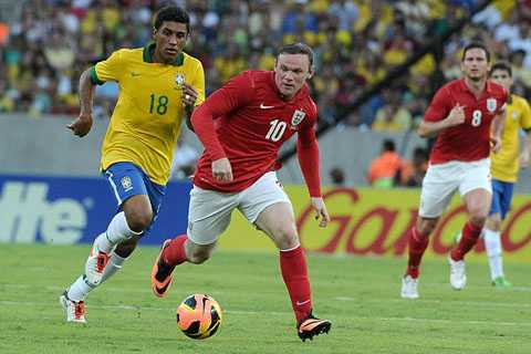 Rooney giao hữu Brazil