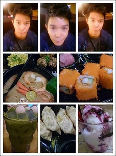 Nathan Lee khoe bữa ăn nhẹ nhàng.