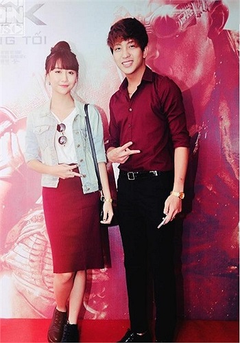 Quỳnh Anh Shyn và bạn trai Bê Trần tại một sự kiện.