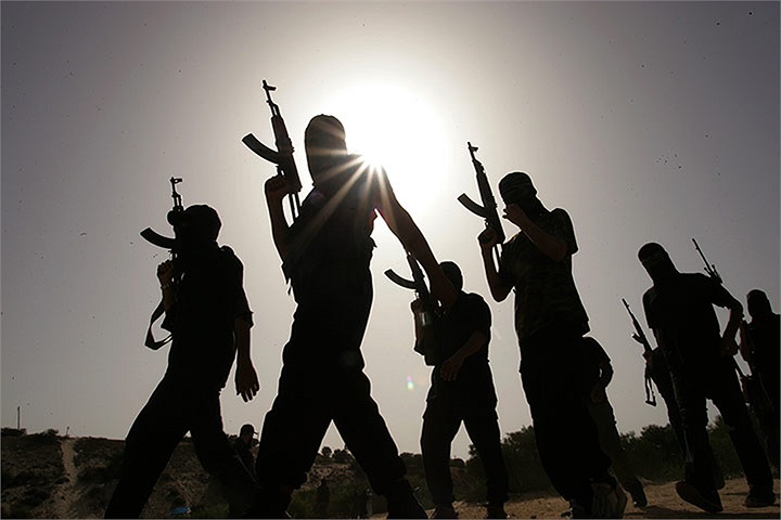 Các tay súng Palestine ở thị trấn Rafah, Dải Gaza