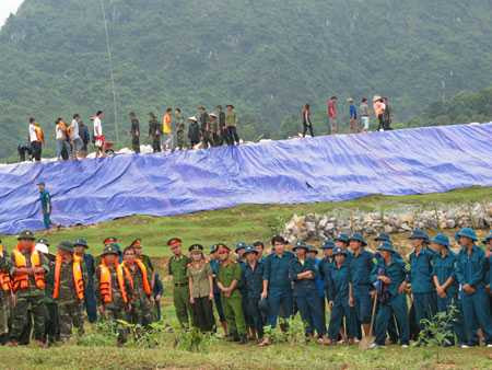 diễn tập, tìm kiếm cứu nạn, hòa bình, kim bôi, sạt lở đất, cứu hộ
