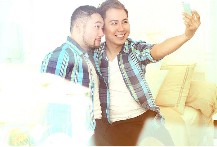 Lúc riêng tư hai anh cũng rất tình cảm