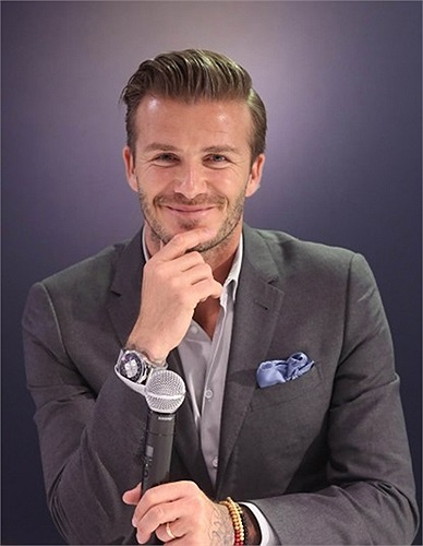 Ngôi sao bóng đá David Beckham tham dự một sự kiện quảng cáo ở Bắc Kinh, Trung Quốc