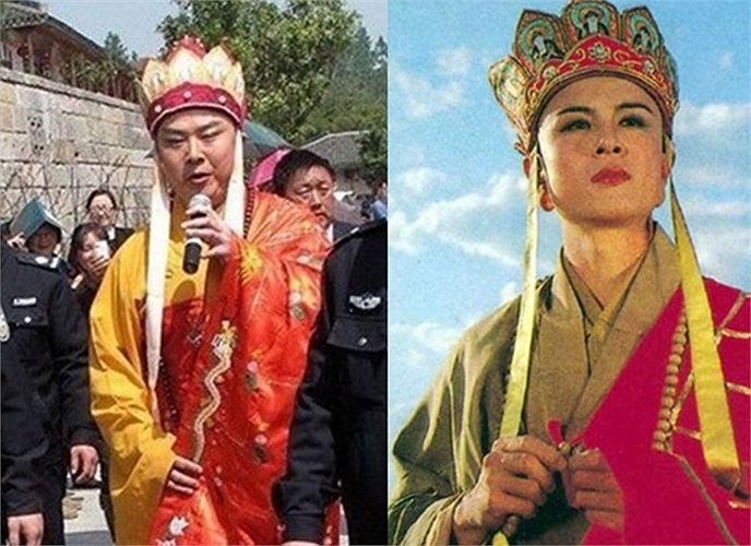 Trái ngược hoàn toàn với vẻ thư sinh, thon gọn của nhân vật Đường Tăng trước đây.