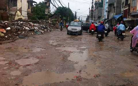 đường đền lừ, tân mai, thủ đô, hà nội, hoàng mai, xuống cấp, băm nát