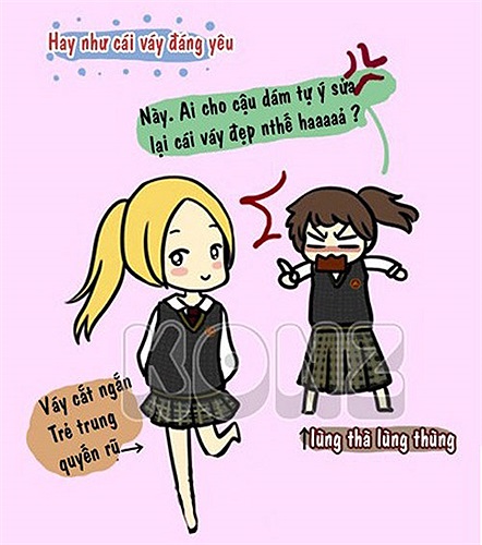 Hay sửa váy cắt ngắn trẻ trung quyến rũ.