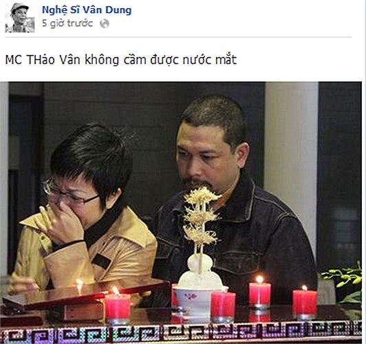 Thảo Vân khóc, vì không bao giờ còn nhìn thấy 'ông'bố' yêu quý của mình.