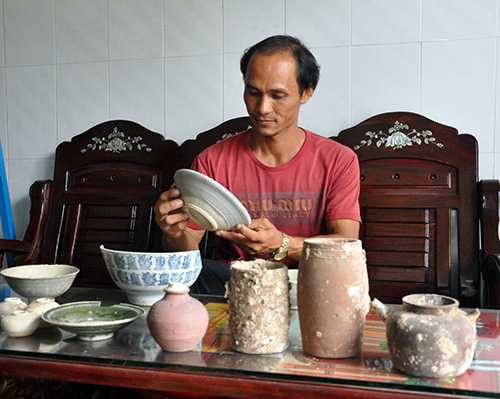 cổ vật, tàu đắm, quảng nam, tàu cổ, bát cổ, gốm sứ, gạch chăm