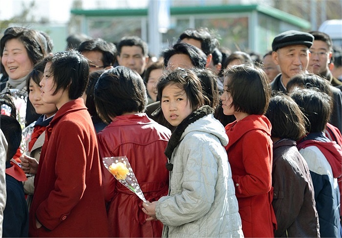 Không khí náo nhiệt ở đường phố Bình Nhưỡng ngày 14/4