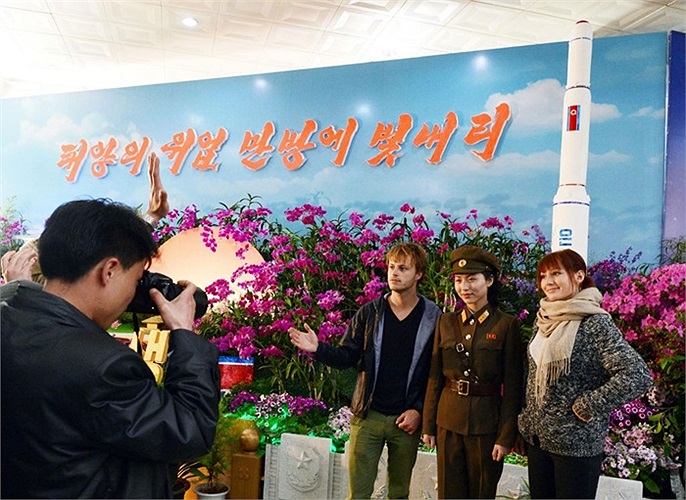 Không khí ở Bình Nhưỡng ngày 14/4 nhân dịp kỷ niệm sinh nhật thứ 101 cố chủ tịch Kim Nhật Thành