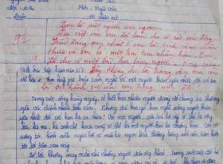 Bài văn xúc động dân mạng