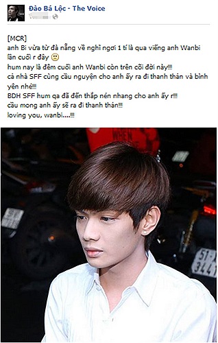 Đào Bá Lộc cũng kịp về thắp cho Wanbi nén nhang cuối cùng.