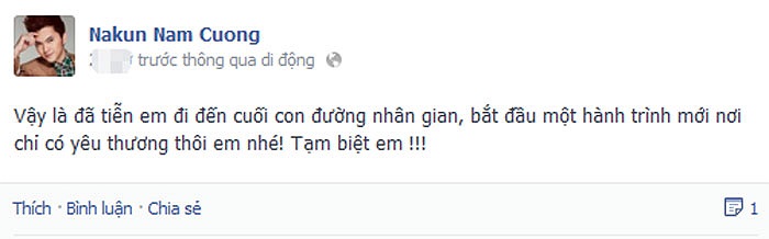 Nam Cường tin rằng, Wanbi sẽ bắt đầu một hành trình mới, chỉ có yêu thương.
