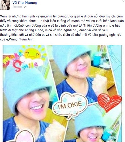 Vũ Thu Phương ngồi xem lại những kí ức, những kỷ niệm về người em kiên cường và mạnh mẽ.