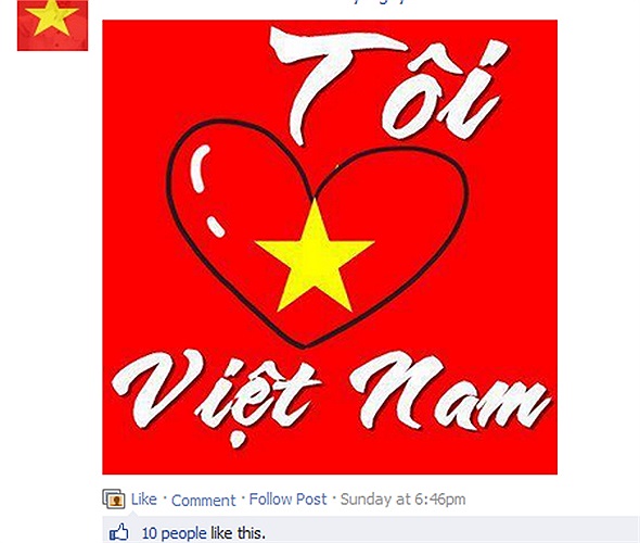 Tôi yêu Việt Nam được thể hiện một cách ý nghĩa