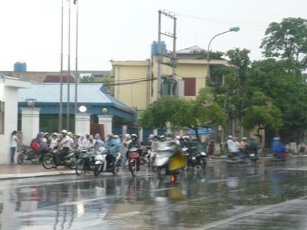 mưa lớn ở Thái Bình