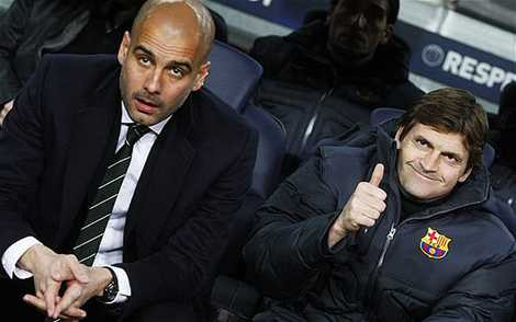 Guardiola và Tito Vilanova.