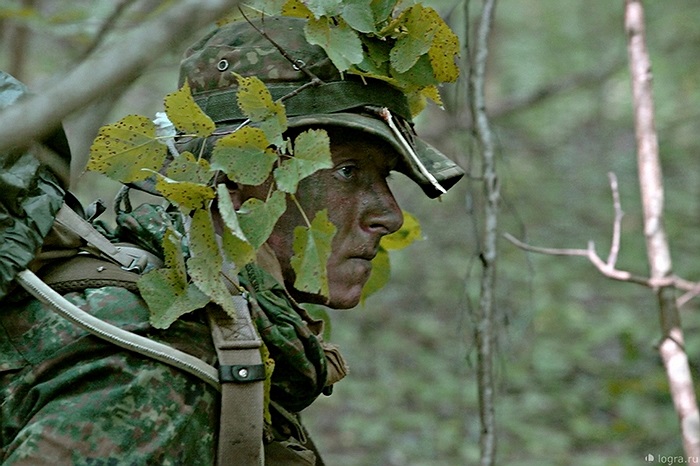 Các chiến binh di chuyển trong im lặng và hòa mình vào rừng