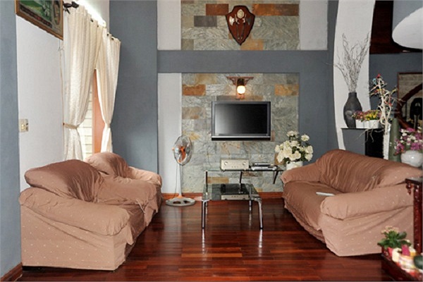 Bù lại, Lý Hải có hẳn một vườn cây ăn trái mini trên sân thượng. Ông chủ chăm sóc khá mát tay nên các cây trong vườn như xoài, bưởi, lựu, cóc, ổi... luôn xanh tươi. 