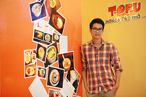 Chàng trai 8X mong muốn tạo nên hương vị tào phớ đặc trưng của người Việt.