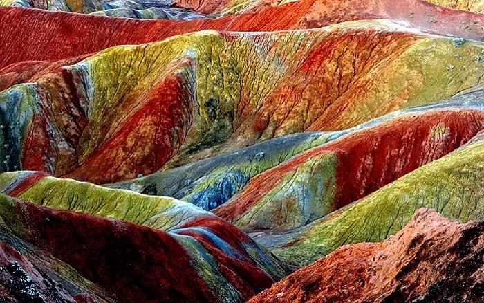 Khu vực cảnh quan đá sa thạch tuyệt đẹp trong thành phố Zhangye, phía tây bắc tỉnh Cam Túc của Trung Quốc