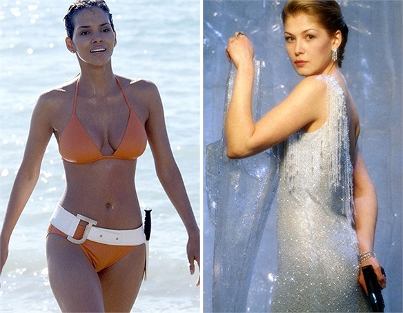 Die Another Die: Jinx Johnson (Halle Berry đóng) và Miranda Frost (Rosamund Pike đóng) khiến khán giả không thể quên được vẻ sexy, nóng bỏng của Halle.