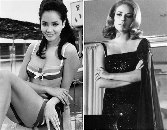 You Only Live Twice: Kissy Suzuki (Mie Hama đóng) và Helga Brandt (Karin Dor)với hai vẻ đẹp một cổ điển, một hiện đại.