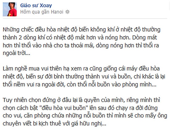 GS Xoay Đinh Tiến Dũng: nghề mua vui cho thiên hạ giống như chiếc điều hòa...
